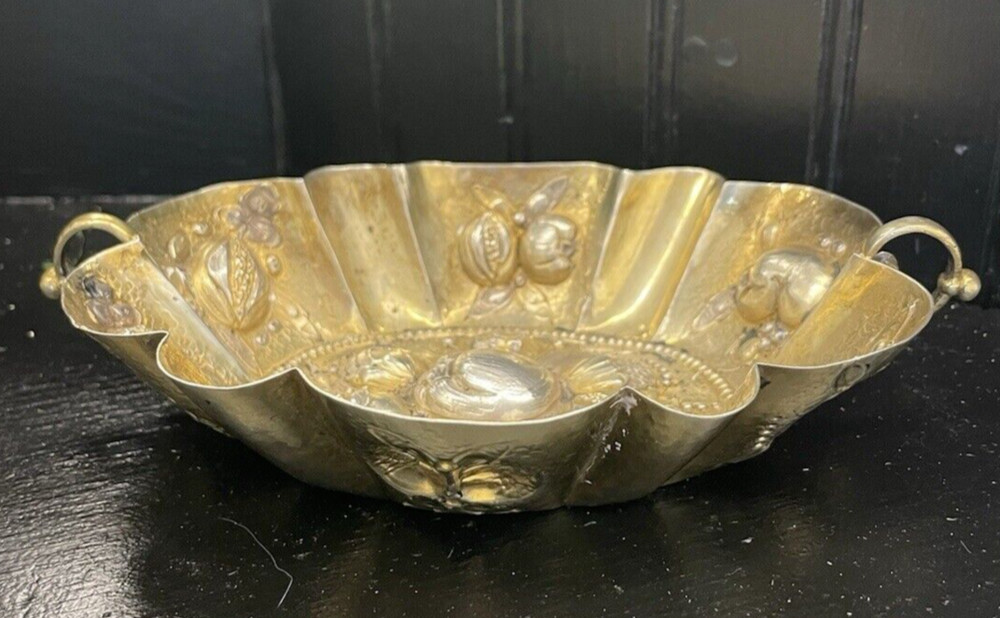 Parcel Gilt Silver Wine Tasting Bowl