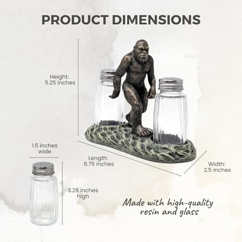 Bigfoot Salt & Pepper Shaker Set – Rustic Sasquatch Kitchen Décor Gift