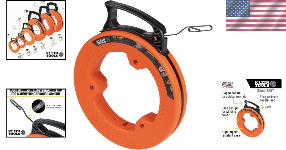 Electrical Wire Puller Tool 50ft Steel