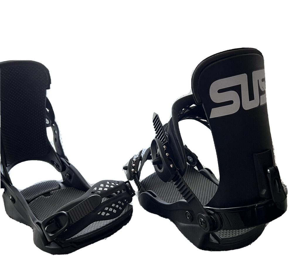 PERFORMANCE Men's Snowboard Bindings Team SUS Black HIGHBACK WIDE STRAPS! Large
