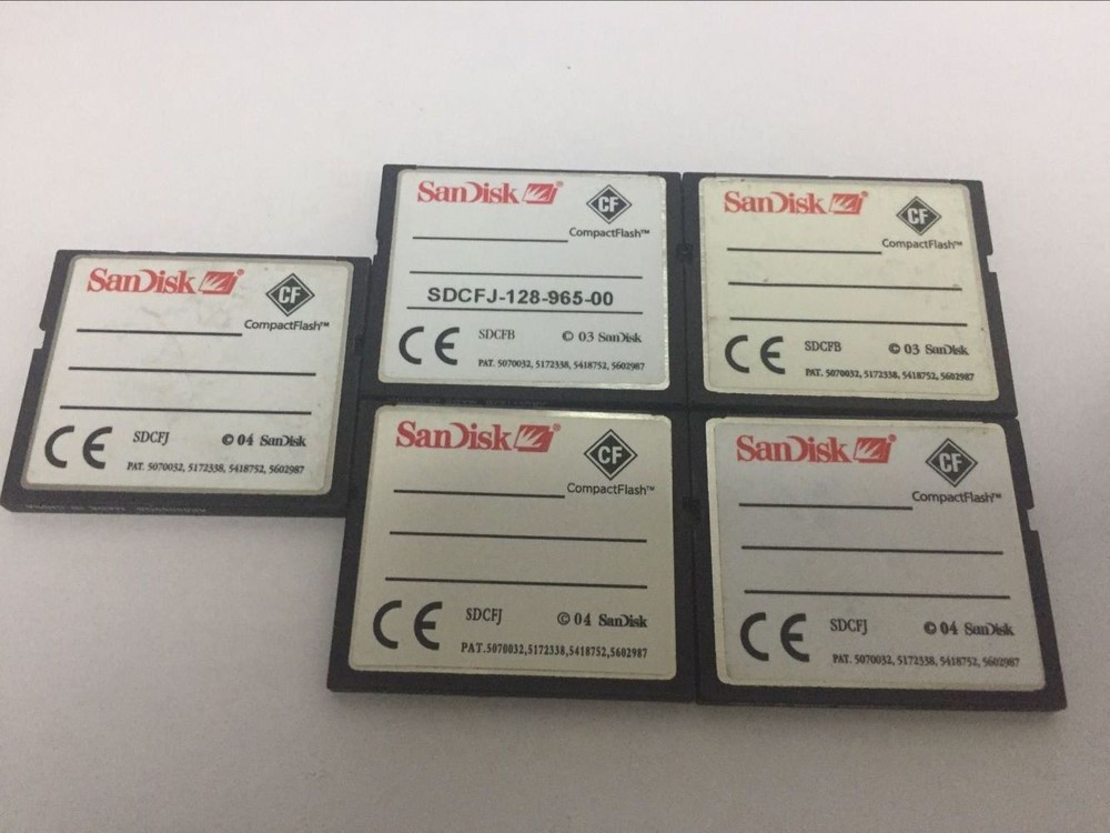 5PCS 128MB SanDisk CompactFlash CF Memory Card 128MB SDCFJ/SDCFB