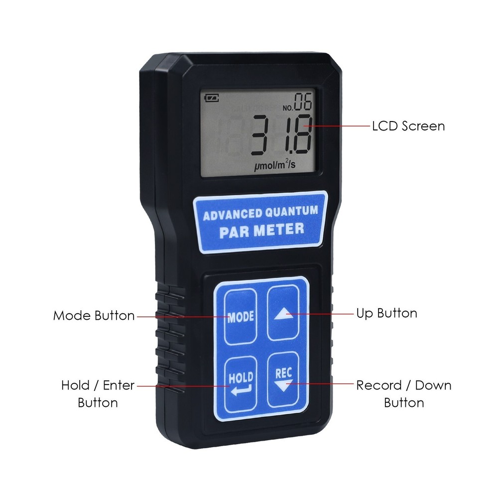 Advanced Quantum Sensor PAR Meter Indoor Plants Meter Measure Light Intensity