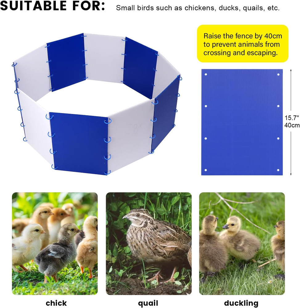 Chick Starter Kit Chicken Brooder Box for 15 Ducks Chicks Portable Coop & Chicke