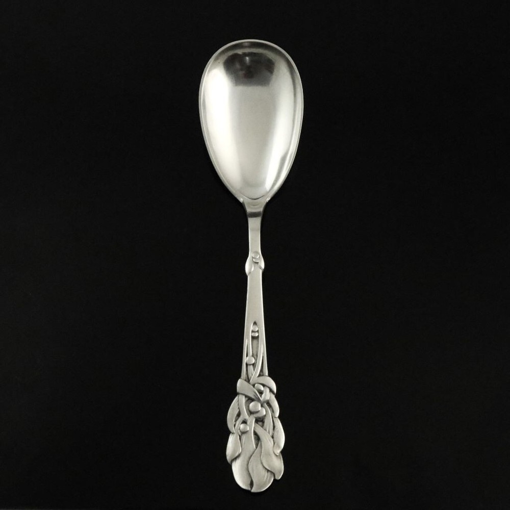 Heimbürger Silver Compote Spoon - Mistletoe / Mistelten
