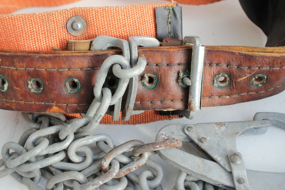 Vintage Soviet fire fighter high-altitude belt USSR