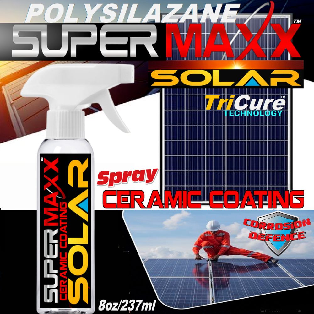 SOLAR PANEL KIT CLEANER ADVANCED TRICURE PROTECTION CERAMIC CLEAR COAT SPRAY