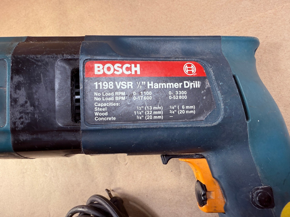 Working with Issues - Bosch 1198VSR Variable Speed Reversing 1/2" Hammer Drill