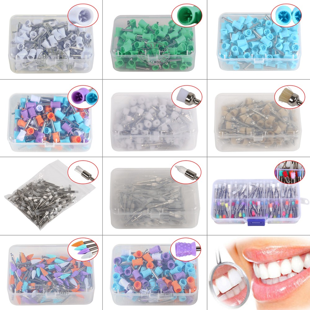 Rubber Polishing Prophylaxis Cups Brushes Teeth Prophy Polisher Cup Lots