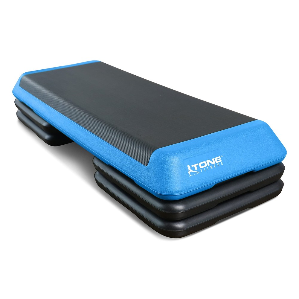 Adjustable Aerobic Step Platform Exercise Step, Blue