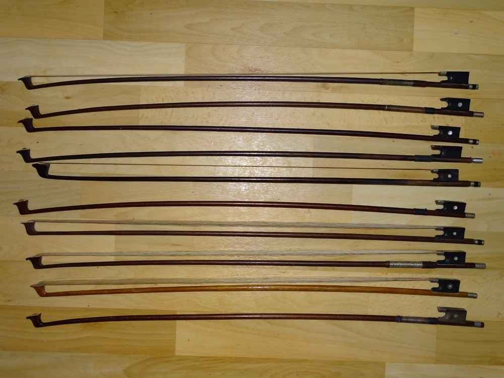 10 OLD VIOLIN BOWS FOR RENOVATION (S073)