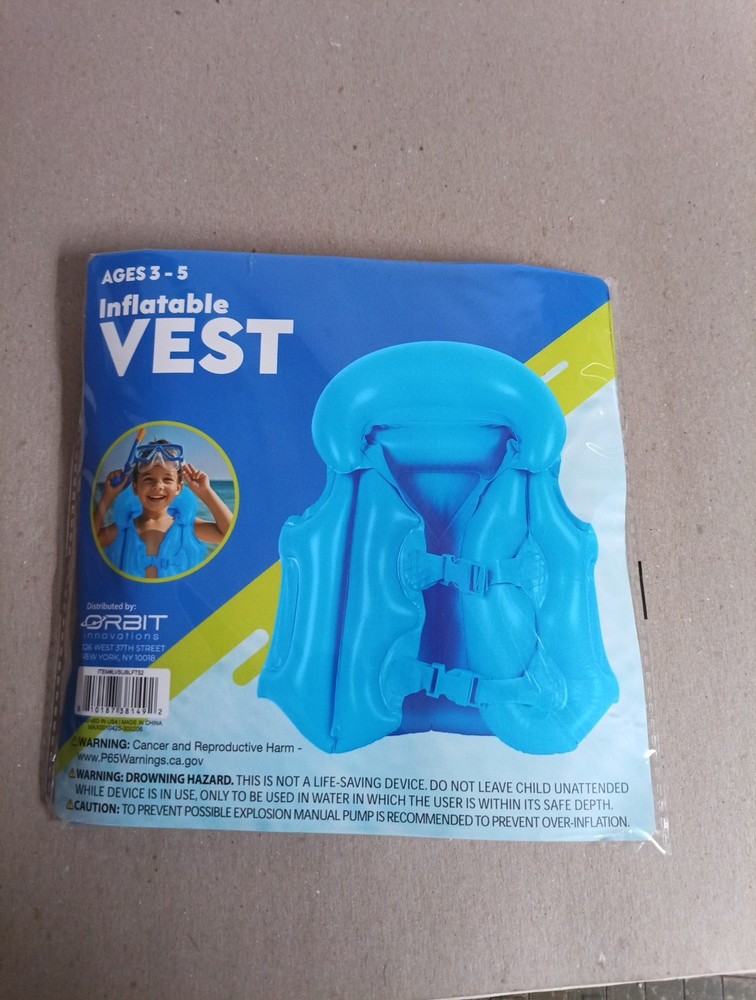 Inflatable Vest Boys Ages 3-5