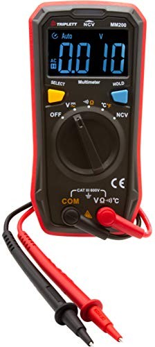 Compact 4000 Count Multimeter - AC/DC Voltage, Resistance, MM200 Standard