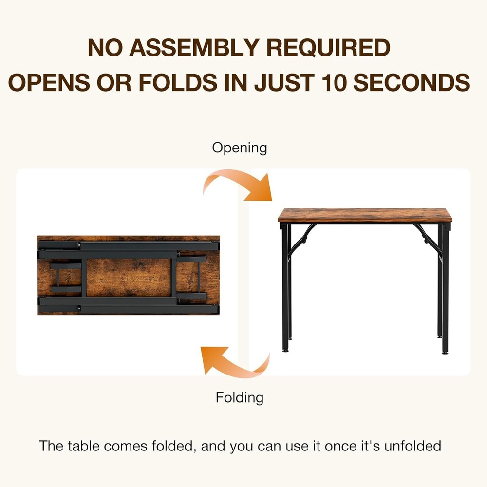 Small Computer Desk Folding Table - 35.8" Foldable Office Desk, No Assembly, Per