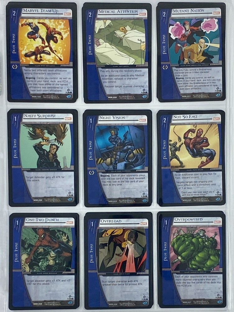 VS System Marvel Origins MOR 2004 220/220 COMPLETE SET NM