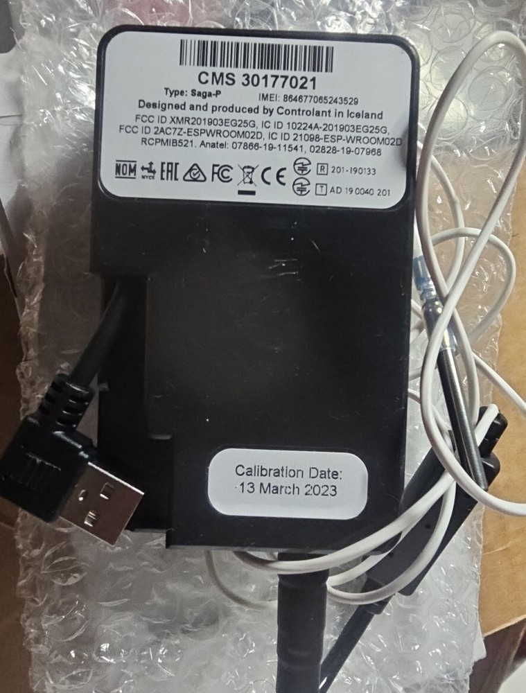 Pfizer CMS 30069384 Controlant Real Time Logger Type Saga-P