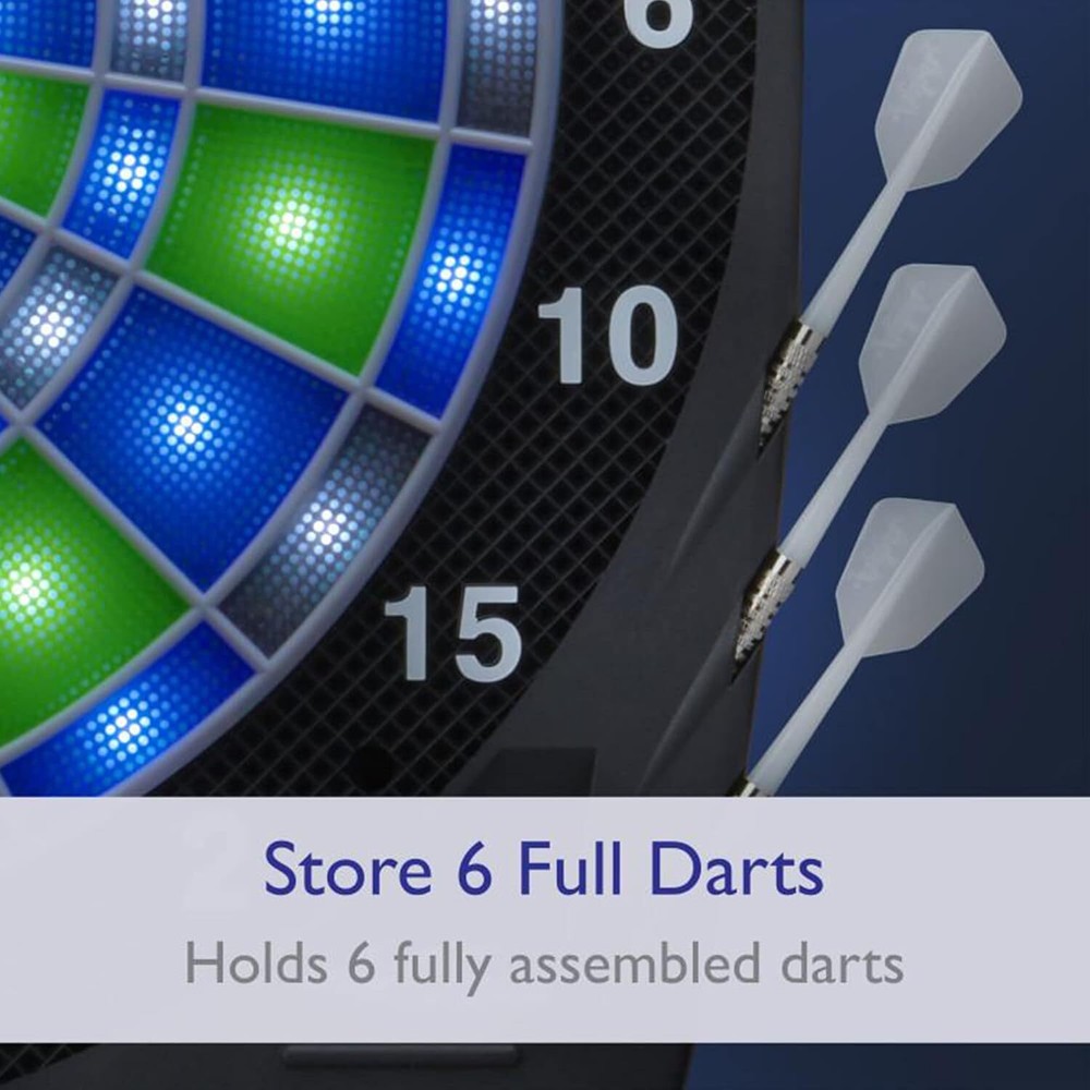 Ion Electronic Dartboard, Illuminated Segments, Light Based Games