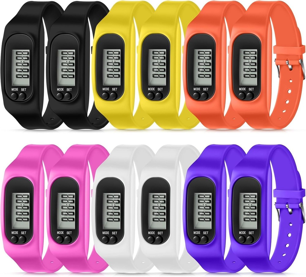 Pedometer for Walking Steps and Miles Pedometer Watch Silicone Steps Tracker ...