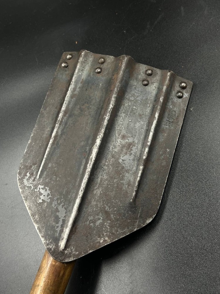 German Folding Entrenching Tool in Carrier.