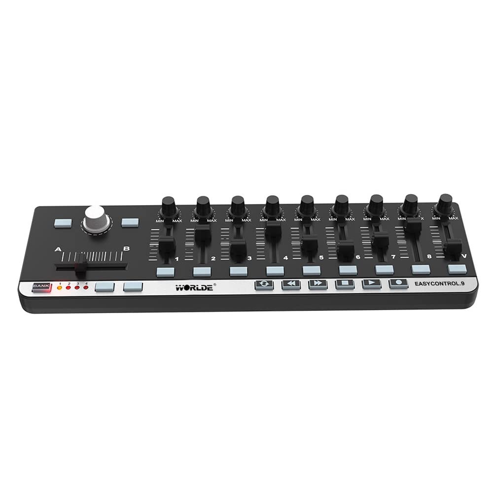 Portable Mini USB 9 Slim-Line Control MIDI Controller Keyboard Controller