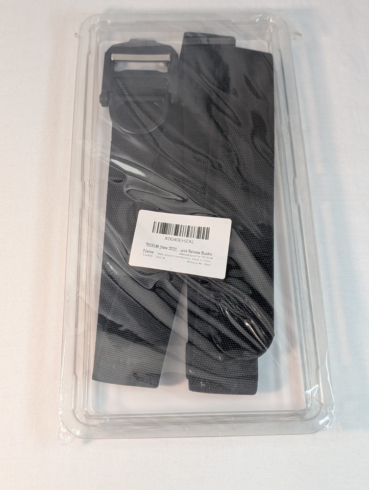 Teceum Tactical Men’s Belt – Quick Release Buckle – Medium Black – New