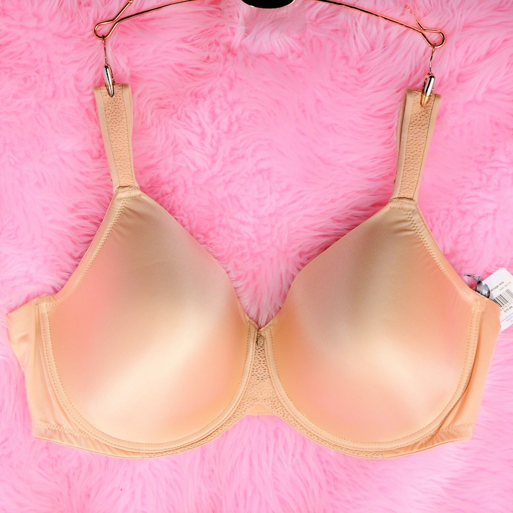 Satin Nylon BRA RARE LARGE Cup sizes NWT Designer Underwire Full Coverage $75