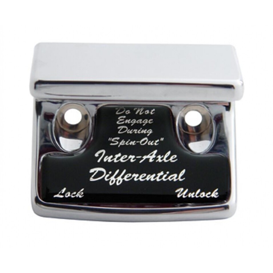 "Axle Differential" Chrome Plastic Switch Guard - Black Glossy Sticker