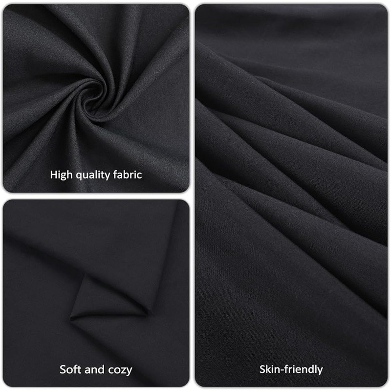 Black Tablecloths 8 Pack Rectangular Polyester Seamless Reusable Events Dining