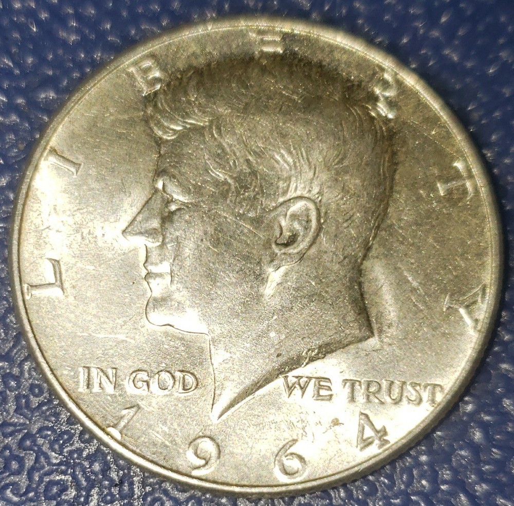 1964 Kennedy Half Dollar, 90% Silver