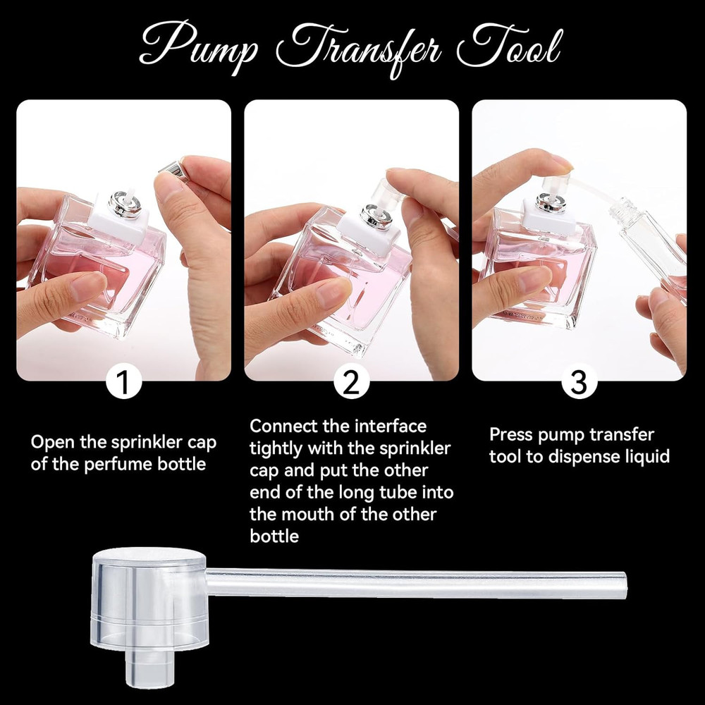 10Pcs Perfume Refill Tool Kit,Plastic Perfume Dispenser Transfer Tools,Travel Re