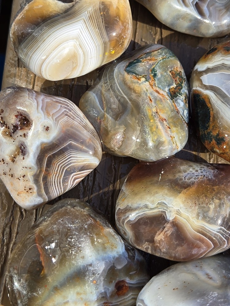 Botswana Agate Selects - ROLLING HILLS - Rough, Natural, Not Polished A+ Grade