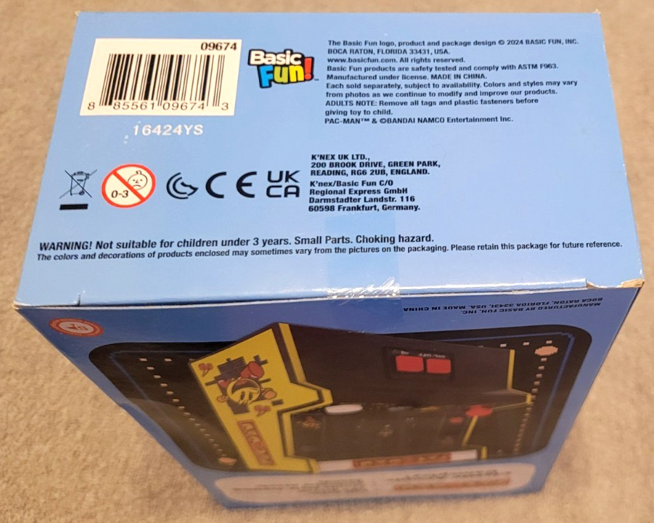 Basic Fun, Arcade Classics Pac-man Retro with Color LED - New in Box!!!