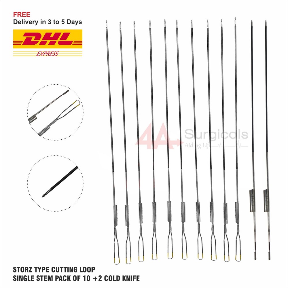 4A CUTTING LOOP SINGLE STEM PACK OF 10 +2 Cold Knife.