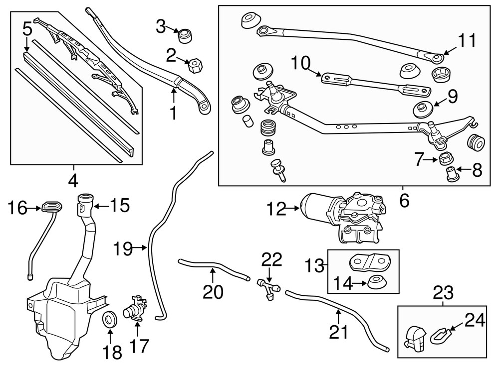 Genuine Nozzle Assembly Front Windshield Washer(Includes gasket) 76810tk8a01