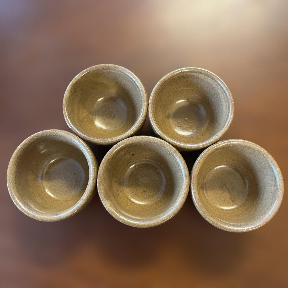 Ceramic sake bottle and sake cup set Iwakuni Tada ware