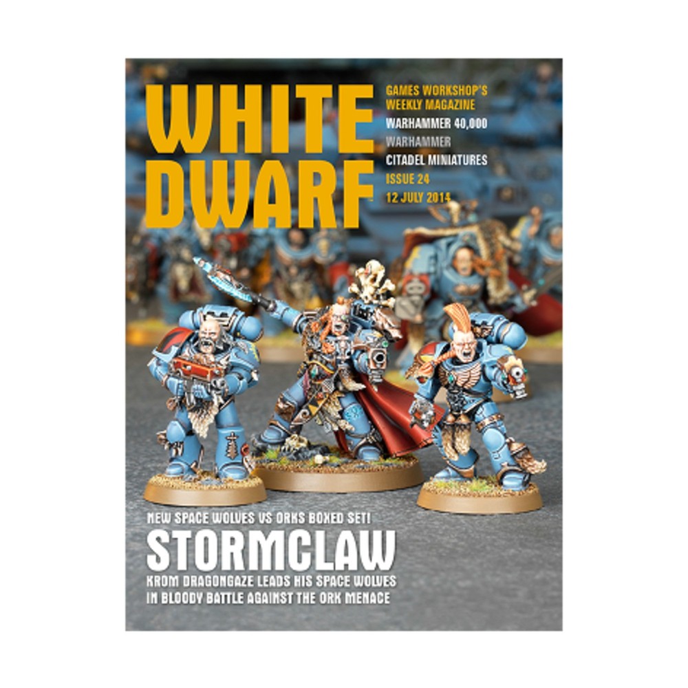 GW White Dwarf Weekly   #24 "New Space Wolves vs. Orks Boxed Set - Storm Mag EX