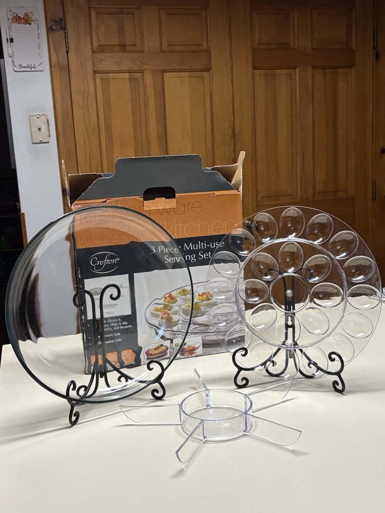 Crofton Kitchenware 3 PC. Multi-use Serving Set- VGUC-Barely Used, Versatile!!🤪