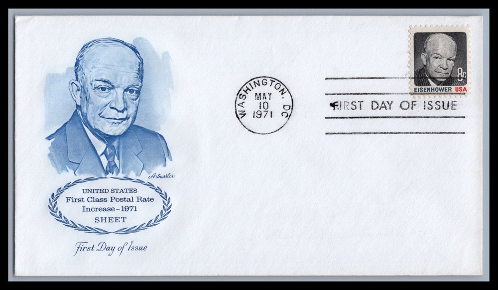 US FDC # 1394 8c Eisenhower  Artmaster  1971, 9e560