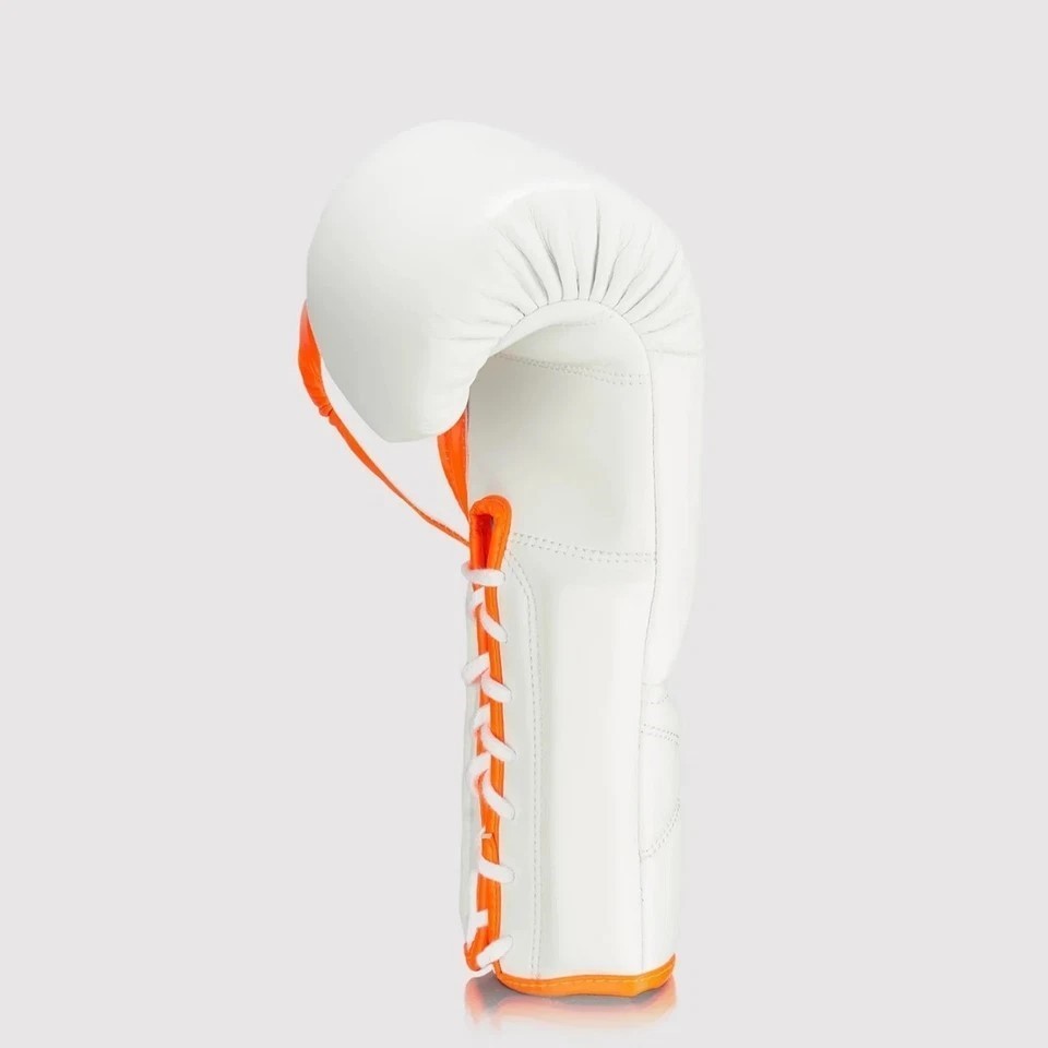 Genuine FLY Superloop X Boxing Gloves - 14oz White/Orange - Fast US Ship