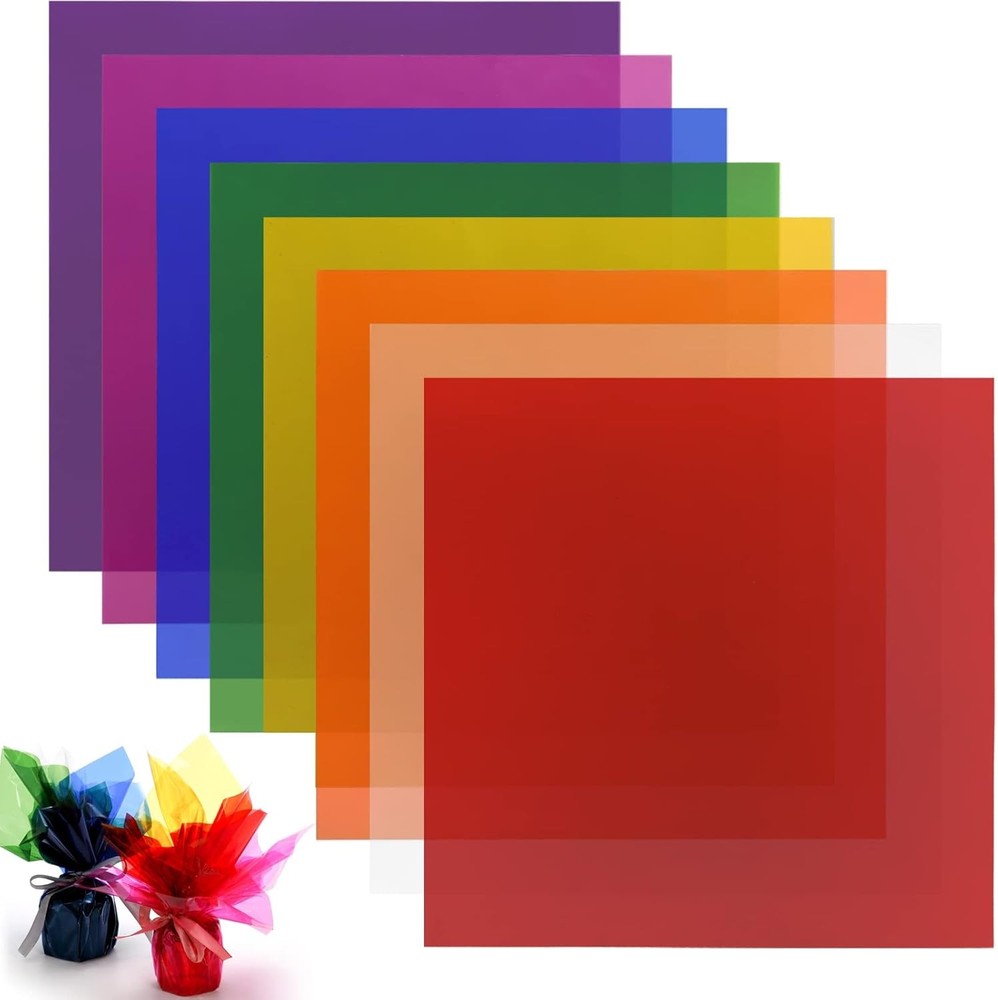 Dicy Colored Cellophane Sheets, Lar Cello Sheets, Colorful Plastic