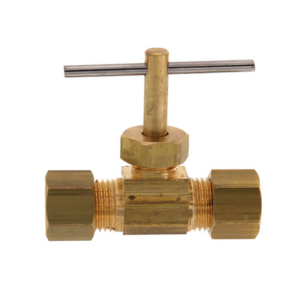 Thrifco 4400707 1/4 Compression X 1/4 Compression Straight Needle Valve