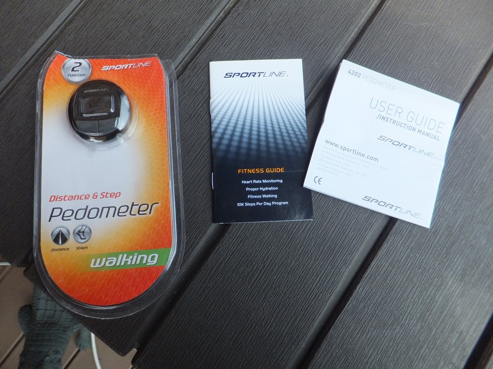 New Open Package 2 Function Sportline Distance & Step Walking Pedometer