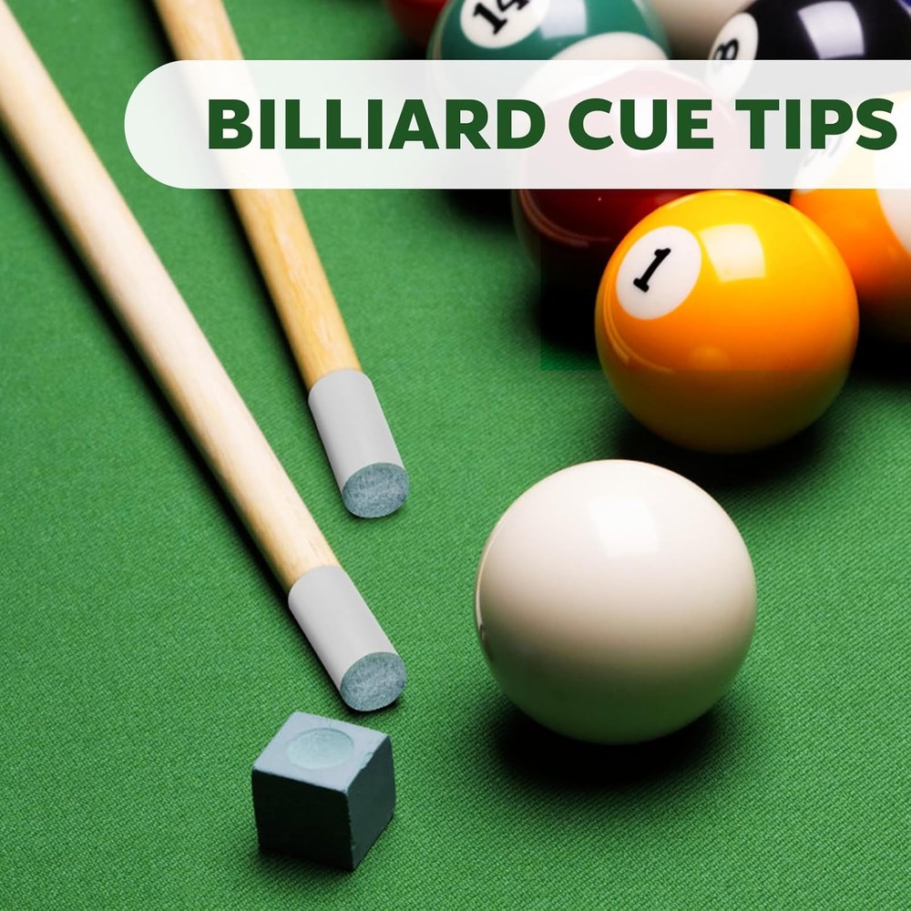 40 Pcs Slip On Pool Cue Tips Replacement Kit 4 Sizes
