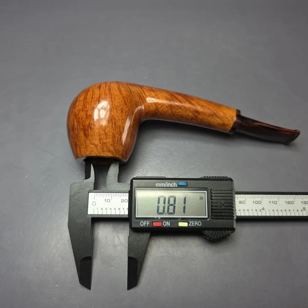 Dave Neeb Smooth Long Shank Apple Handmade Briar Pipe, New