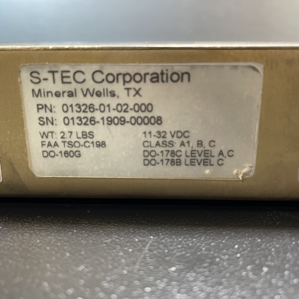 S-TEC Autopilot Controller Unit 01326-01-02-000