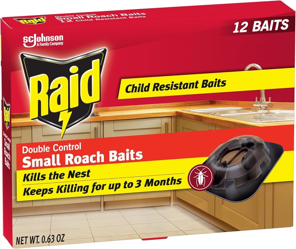 Double Control Small Roach Baits,  For Indoor Use, Kills Roaches for 3 Months