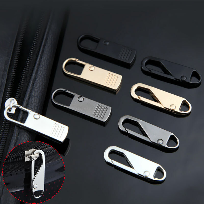 5/3pcs Metal Zipper Pull Tab Replacement Puller Zip Extender for Bag Jacket Coa