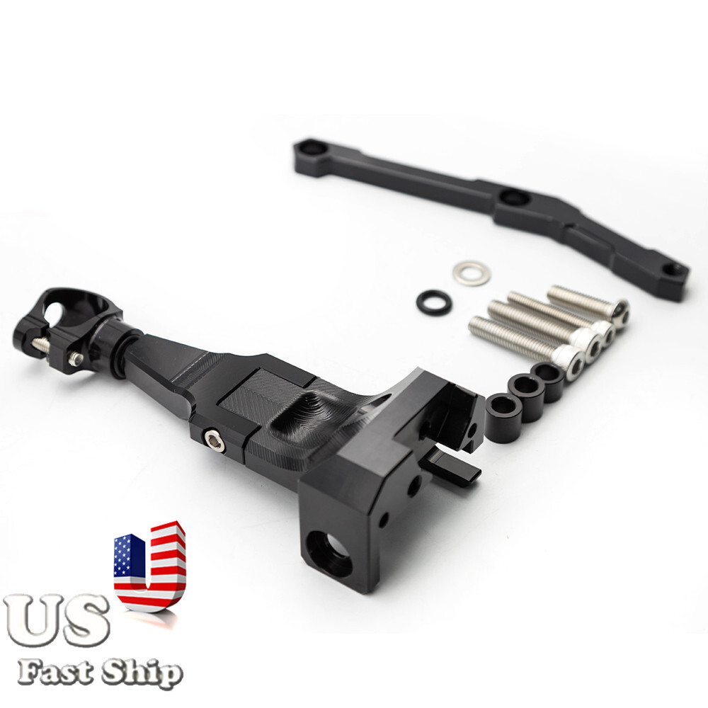 CNC Steering Damper Stabilizer Linear&Bracket Kit For MT09 FZ09 2013-2020 BLK