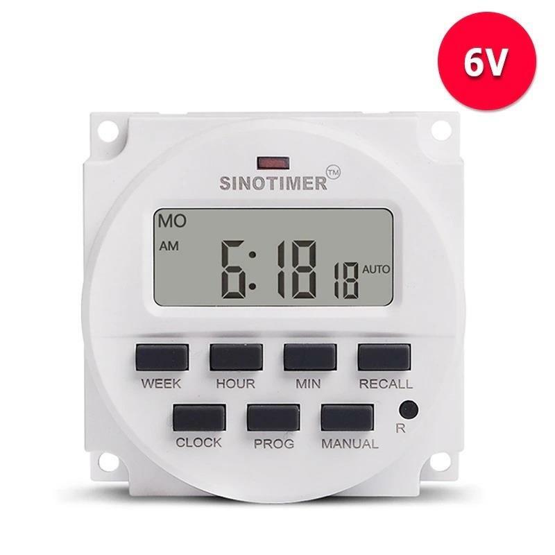 Timer Switch 6V DC 7 Days Programmable LCD Display Battery Time Relay Clock