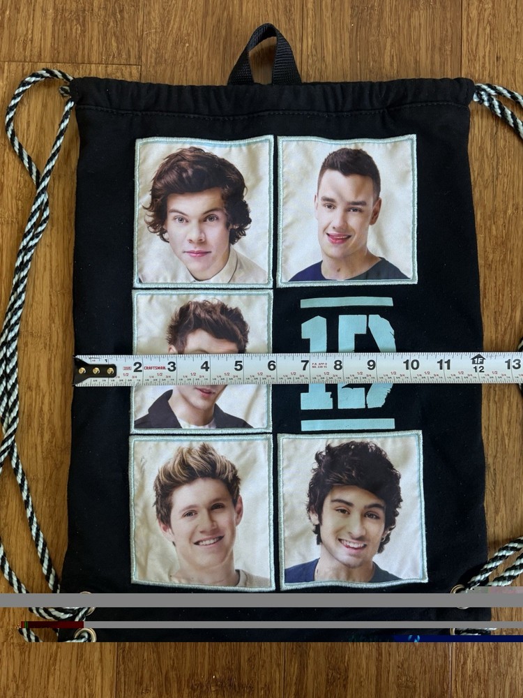 One Direction 1D Drawstring Backpack Bag • 2014 • Official Licensed Merch