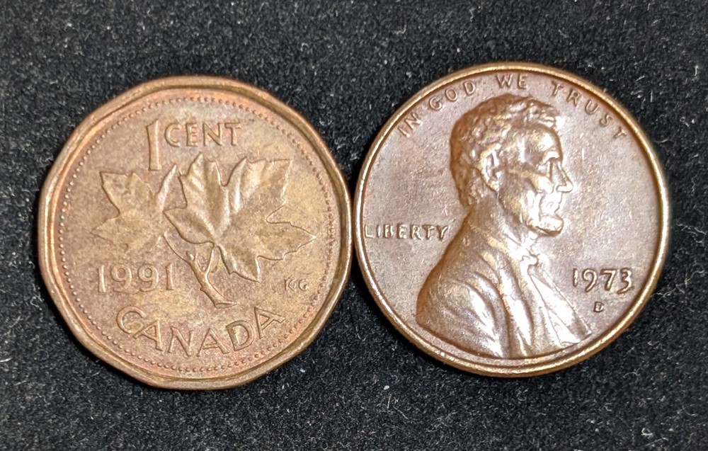 1991 Canada 1 Cent Circulated KM# 181 Brown